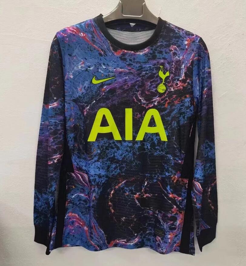 2021/22 Tottenham Hotspur Long Sleeve Away Kit Soccer Jersey Player Version